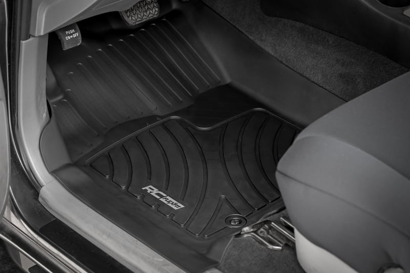 Rough Country Flex-Fit Floor Mats Front and Rear 2012 - 2015 Toyota Tacoma 2WD/4WD