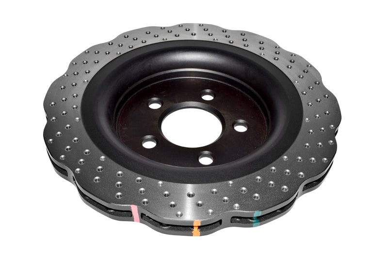 DBA 15-21 Volkswagen GTI (con paquete Perf rotor delantero de 340 mm) Rotor ondulado perforado serie 4000 delantero
