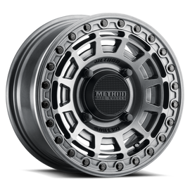 Method MR415 Beadlock 15x10 / 6+4/25 mm Offset / 4x136 / 106 CB Rueda de grafito - Anillo de grafito brillante
