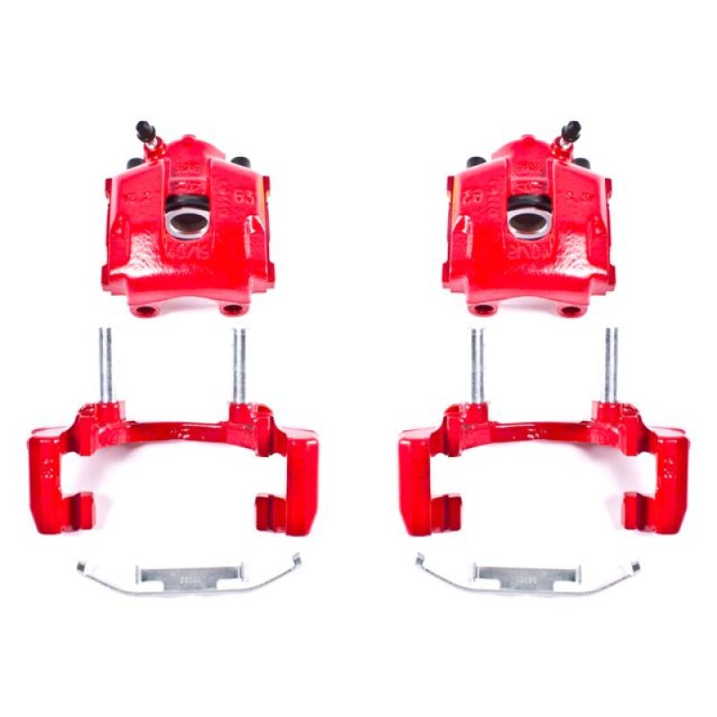 Power Stop 2000 BMW 323Ci Rear Red Calipers w/Brackets - Pair
