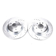 Cargar imagen en el visor de la galería, Power Stop 2006 BMW 330i Rear Evolution Drilled &amp; Slotted Rotors - Pair