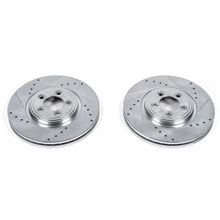 Cargar imagen en el visor de la galería, Power Stop 06-08 Jaguar S-Type Front Evolution Drilled &amp; Slotted Rotors - Pair