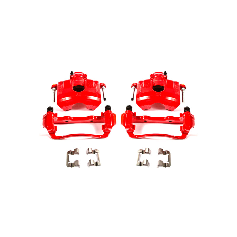 Power Stop 08-11 Ford Focus Front Red Calipers w/Brackets - Pair