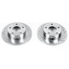Cargar imagen en el visor de la galería, Power Stop 99-04 Audi A6 Quattro Rear Evolution Drilled &amp; Slotted Rotors - Pair