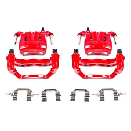 Power Stop 03-04 Infiniti M45 Front Red Calipers w/Brackets - Pair