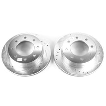 Cargar imagen en el visor de la galería, Power Stop 2003 Chevrolet Silverado 1500 HD Rear Evolution Drilled &amp; Slotted Rotors - Pair