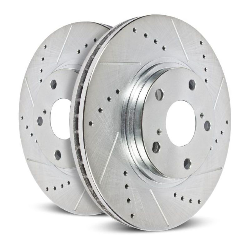 Power Stop 15-18 Mercedes-Benz C300 Front Evolution Drilled & Slotted Rotors - Pair