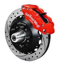 Cargar imagen en el visor de la galería, Wilwood 65-68 Chevy Impala W/ Drum Spindle- FNSL6R - 12.88 in VentedGT Rotor Drilled Red