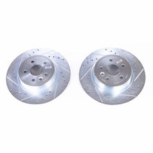Cargar imagen en el visor de la galería, Power Stop 16-18 Land Rover Range Rover Evoque Rear Evolution Drilled &amp; Slotted Rotors - Pair