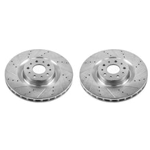 Cargar imagen en el visor de la galería, Power Stop 14-19 Fiat 500L Front Evolution Drilled &amp; Slotted Rotors - Pair