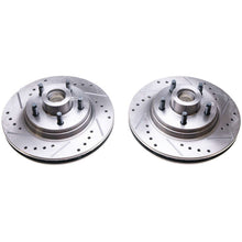 Cargar imagen en el visor de la galería, Power Stop 84-86 Ford Mustang Front Evolution Drilled &amp; Slotted Rotors - Pair