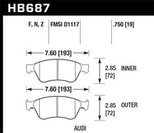 Cargar imagen en el visor de la galería, Hawk 09-11 Audi S6 Base 5.2L HPS 5.0 Street Brake Pads - Front