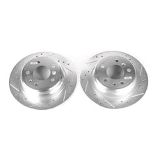 Cargar imagen en el visor de la galería, Power Stop 89-95 BMW 525i Rear Evolution Drilled &amp; Slotted Rotors - Pair