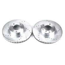 Cargar imagen en el visor de la galería, Power Stop 01-03 BMW 530i Front Evolution Drilled &amp; Slotted Rotors - Pair