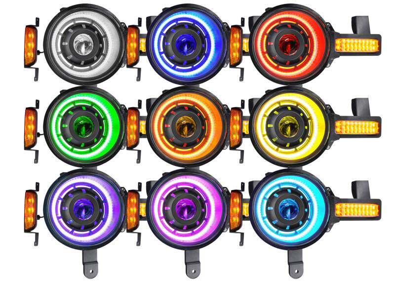 Oracle 2021+ Ford Bronco Oculus Bi-LED Projector Headlights - ColorSHIFT LED SEE WARRANTY