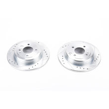 Cargar imagen en el visor de la galería, Power Stop 12-19 Hyundai Accent Rear Evolution Drilled &amp; Slotted Rotors - Pair