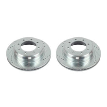 Cargar imagen en el visor de la galería, Power Stop 12-19 Nissan NV1500 Rear Evolution Drilled &amp; Slotted Rotors - Pair