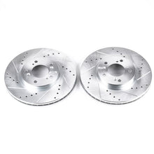 Cargar imagen en el visor de la galería, Power Stop 99-04 Acura RL Front Evolution Drilled &amp; Slotted Rotors - Pair