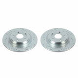 Power Stop 17-20 Acura MDX Rear Evolution Drilled & Slotted Rotors - Pair