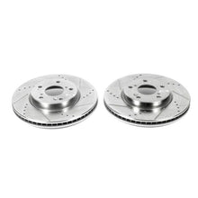 Cargar imagen en el visor de la galería, Power Stop 13-19 Honda Accord Front Evolution Drilled &amp; Slotted Rotors - Pair