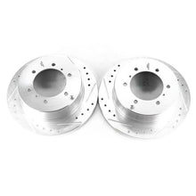 Cargar imagen en el visor de la galería, Power Stop 92-00 Mitsubishi Montero Rear Evolution Drilled &amp; Slotted Rotors - Pair