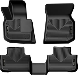Husky Liners 18-23 BMW X3 Weatherbeater Revestimientos de piso para asiento delantero y segundo, color negro
