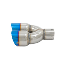 Cargar imagen en el visor de la galería, Mishimoto Dual Offset Tips 2.5in Inlet 3in Outlet Slash Cut - Burnt