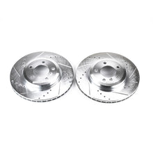 Cargar imagen en el visor de la galería, Power Stop 01-06 BMW 330Ci Front Evolution Drilled &amp; Slotted Rotors - Pair