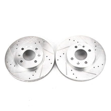 Cargar imagen en el visor de la galería, Power Stop 06-11 Hyundai Accent Front Evolution Drilled &amp; Slotted Rotors - Pair
