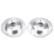 Cargar imagen en el visor de la galería, Power Stop 96-01 Infiniti I30 Rear Evolution Drilled &amp; Slotted Rotors - Pair