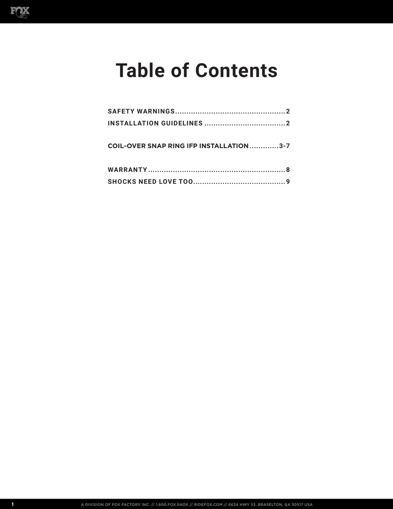 Fox 2.0 Performance Series Front Snap Ring Coil-Over | 0-2in Lift | 2015 - 2020 Ford F150 4x4 4wd