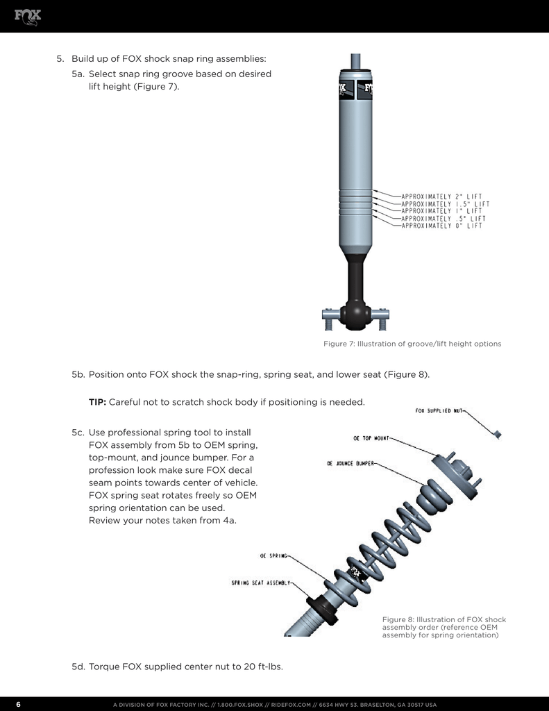 Fox 2.0 Performance Series Front Snap Ring Coil-Over | 0-2in Lift | 2015 - 2020 Ford F150 4x4 4wd