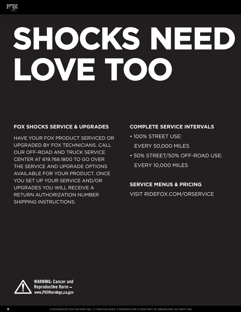 Fox 2.0 Performance Series Front Snap Ring Coil-Over | 0-2in Lift | 2015 - 2020 Ford F150 4x4 4wd