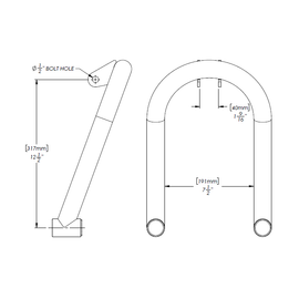 79-95 Toyota Pickup Front Shock Hoop Pair All Pro Off Road