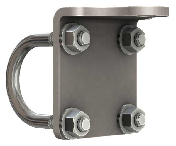 Universal Bent Steering Stabilizer Bracket | 4WP-BSSB | For 1.25 IN. - 1.5 IN. Diameter Tie Rod