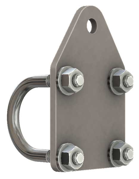 Universal Flat Steering Stabilizer Bracket | 4WP-FSSB | For 1.25 IN. - 1.5 IN. Diameter Tie Rod