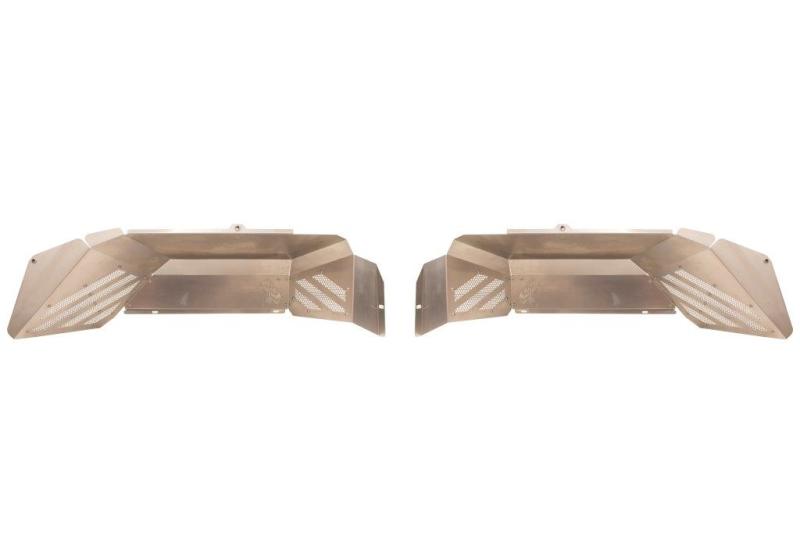 Fishbone Offroad 2020+ Jeep Gladiator Guardabarros interiores traseros de aluminio crudo