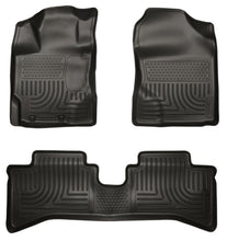 Cargar imagen en el visor de la galería, Husky Liners 2012 Toyota Prius c WeatherBeater Combo Black Floor Liners