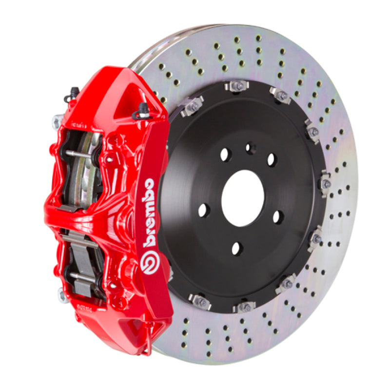 Brembo 17-23 540i Delantero GT BBK 6 Pistones Fundido 405x34 2pc Rotor Perforado-Rojo