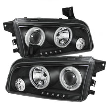 Cargar imagen en el visor de la galería, Spyder Dodge Charger 06-10 Projector Headlights Halogen Model CCFL Halo LED Blk PRO-YD-DCH05-CCFL-BK