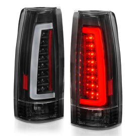 ANZO 1999-2000 Cadillac Escalade luces traseras LED, carcasa negra, par de lentes transparentes