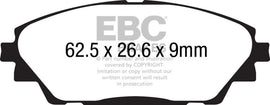 Pastillas de freno delanteras Greenstuff EBC 14+ Mazda 3 2.0 (construcción japonesa)