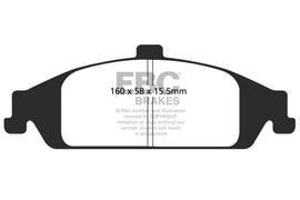 EBC 98-01 Chevrolet Malibu 2.4 Pastillas de freno delanteras Yellowstuff