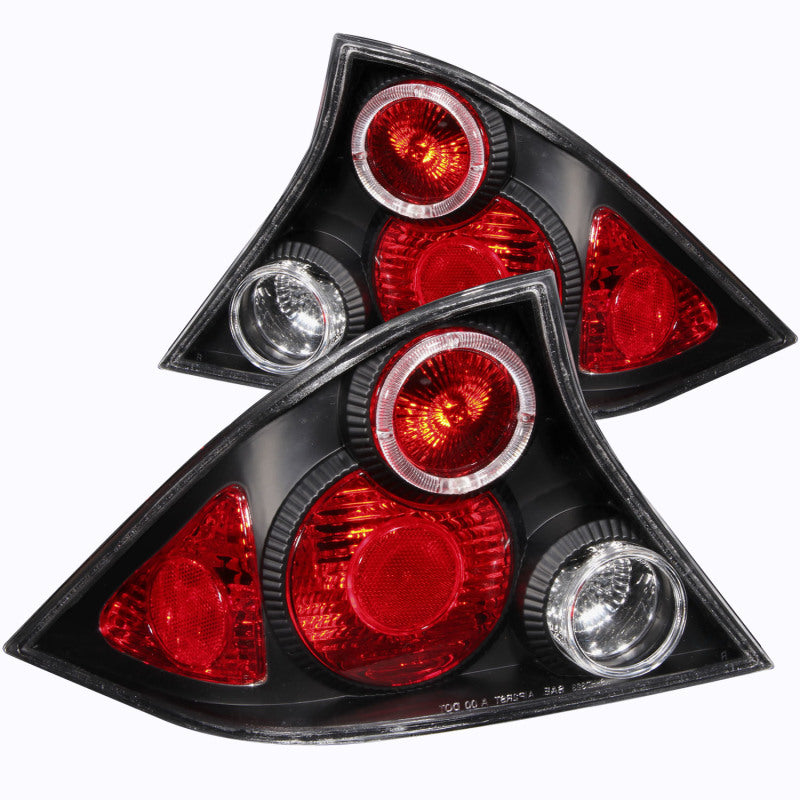 ANZO 2001-2003 Honda Civic luces traseras negras con halo