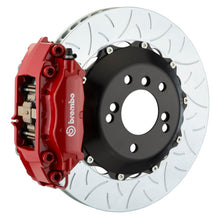 Cargar imagen en el visor de la galería, Brembo 09-13 FX35/FX50/14-17 QX70 Rr GT BBK 4Piston Cast 345x28 2pc Rotor Slotted Type3-Red