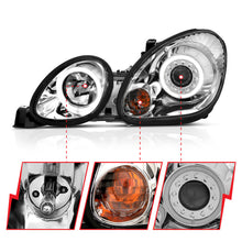 Cargar imagen en el visor de la galería, ANZO 1998-2005 Lexus Gs300 Faros delanteros con proyector con halo cromado