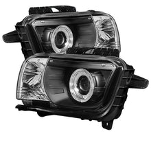 Cargar imagen en el visor de la galería, Spyder Chevy Camaro 10-13 Projector Headlights Dual Halo LED Halo Blk High/ PRO-YD-CCAM2010-HL-BK