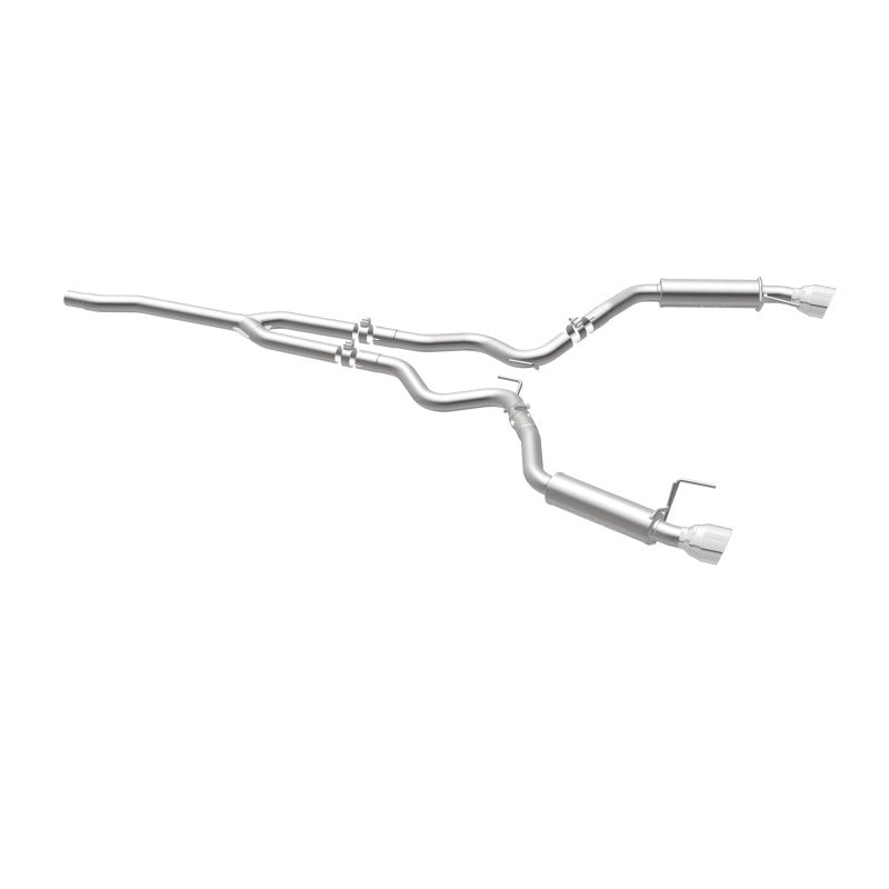 MagnaFlow Cat-Back 15-16 Ford Mustang 2.3L L4 Competition SS 3 pulgadas, parte trasera doble dividida, puntas negras de 4.5 pulgadas