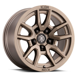 ICON Vector 5 Rueda de bronce de 17 x 8,5 5 x 5 -6 mm con compensación de 4,5 pulgadas, BS y diámetro de 71,5 mm
