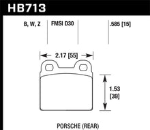 Cargar imagen en el visor de la galería, Pastillas de freno traseras Hawk 65-69 Porsche 911/912 DTC-30 Race